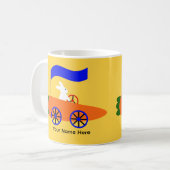 Bunny Riding voiture carotte #1 Mug (Devant gauche)
