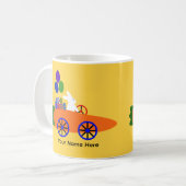Bunny Riding voiture carotte #3 Mug (Devant gauche)