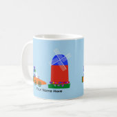 Bunny Riding voiture carotte #4 Mug (Devant gauche)