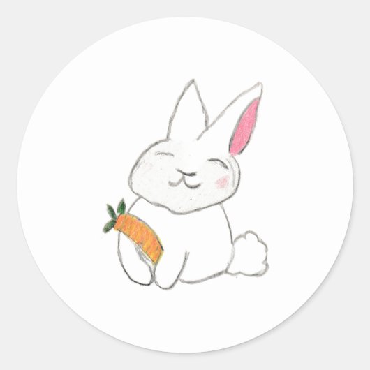 Bunny Ronde Sticker (Voorkant)