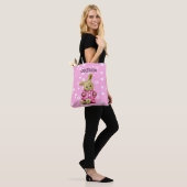 Bunny rose Personnalisé Polka Pot Sac fourre-tout (Sur le modèle)
