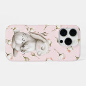 Bunny Rozen Floral iPhone Hoesje (Achterkant horizontaal)