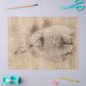Bunny Rustic Grunge Tekening Tissuepapier (Craft)