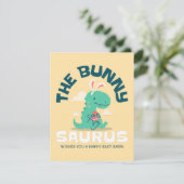Bunny Saurus brult paaskreet Feestdagenkaart (Staand voorkant)