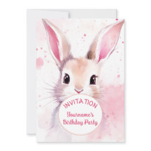 Bunny Schattige Roze Pastel Waterverf