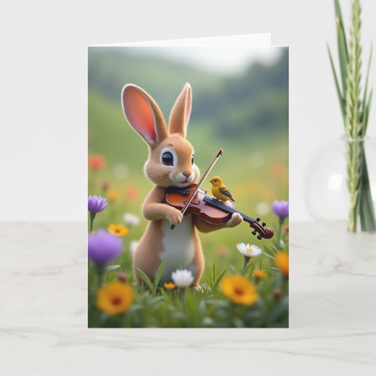 Bunny Serenade Vriendenkaart Kaart (Voorkant)