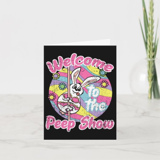 Bunny Show Easter Rabbit Egg Hunting Spring Mannen Kaart (Voorkant)