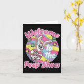 Bunny Show Easter Rabbit Egg Hunting Spring Mannen Kaart (Gele Bloem)