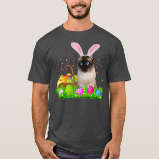 Bunny Siamese Cat Funny Paasse Siamese Cat Lover T-shirt