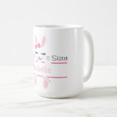 Bunny Sibling Mug Personalized Big Sister  Koffiemok (Voorkant rechts)