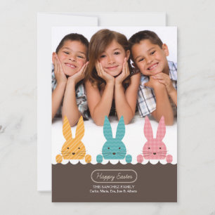 Bunny Siblings Photo Carte Pâques