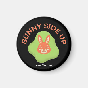 Bunny Side Up Retro Pasen Ei Grafisch Ontwerp Magneet