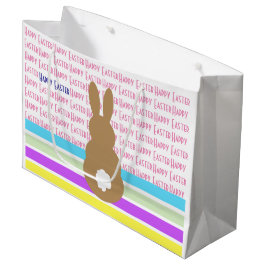 Bunny Silhouette en Happy Easter Design Groot Cadeauzakje