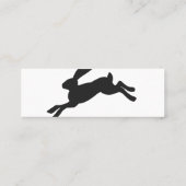 Bunny silhouette - Kies achtergrondkleur Mini Visitekaartje (Achterkant)