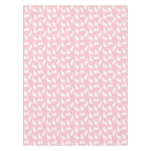 Bunny Silhouettes On Blush Pink Easter Pattern Tafelkleed (Voorkant)