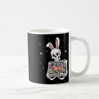 Bunny Skeleton Holding Easter Eggs Funny Easter Da Koffiemok