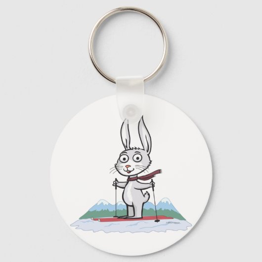 Bunny Skiing Sleutelhanger (Voorkant)