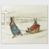 “Bunny Sleigh Ride” van Beatrix Potter Cadeaupapier (Vlak)
