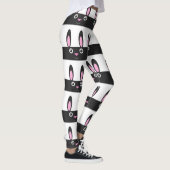 Bunny Smile Stripe Pattern Leggings (Rechts)