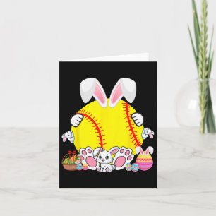 Bunny Softbal Kostuum Pasen Speler Fan Hunt Kaart