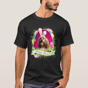 Bunny Spaniels Cocker Dog Happy Paaster Day Egg Hu T-shirt