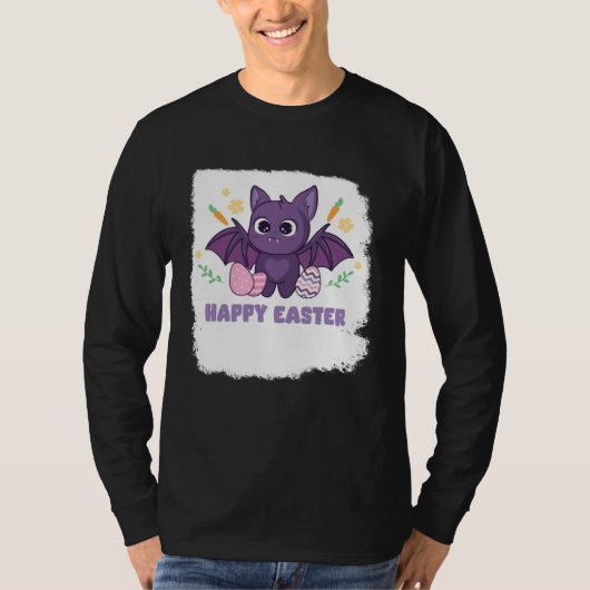 Bunny Spring Hunt Eggs bat Rabbit Happy Easter Day T-shirt (Voorkant)