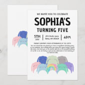 Bunny Squishmallow Birthday Party Kaart (Voorkant / Achterkant)