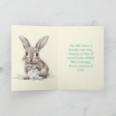 BUNNY sur EGG EASTER CARTE (Intérieur)