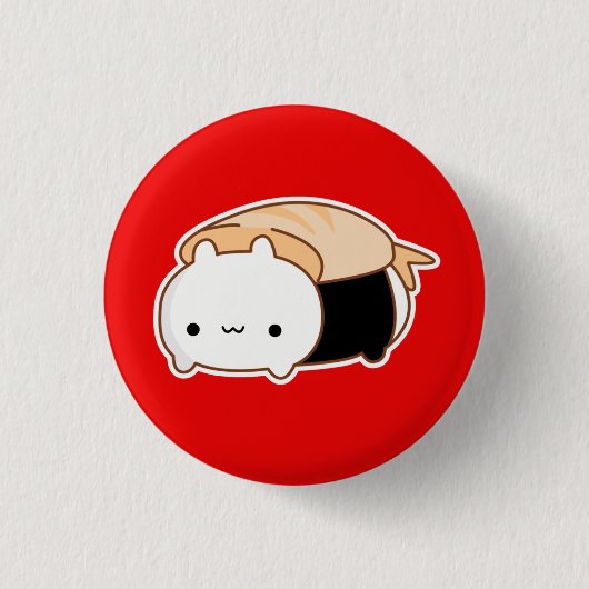 Bunny Sushi Roll Button *KIES UW EIGEN GROOTTE (Voorkant)