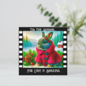 Bunny Sweet Snowy Carte de Noël (Debout devant)