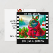 Bunny Sweet Snowy kerstkaart Kaart (Voorkant / Achterkant)