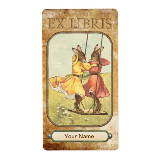 Bunny Swing Book Bord Etiket (Voorkant)