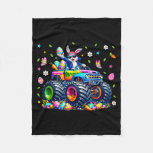 Bunny T-rex Pasen Dag Monstertruck Grappige Dino B Fleece Deken