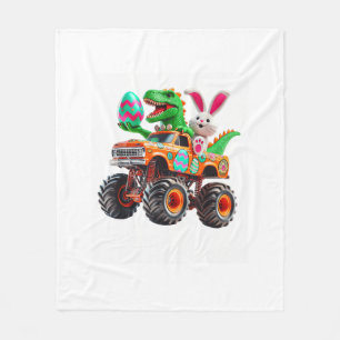 Bunny T-rex Pasen Monster Truck Dino Grappig Jonge Fleece Deken