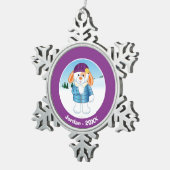 Bunny Tin Sneeuwvlok Ornament (Rechts)