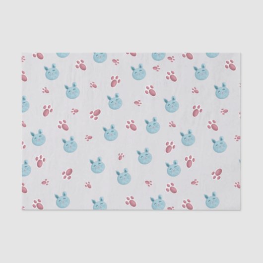 Bunny Tissue Paper – Schattigee Konijn Gift Wrap Tissuepapier (Voorkant)