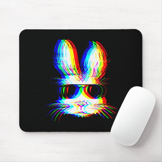 Bunny Trippy Varwave Easter Techno Rave Edm Music Muismat (Met muis)