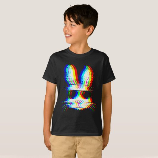 Bunny Trippy Varwave Easter Techno Rave Edm Music T-shirt (Voorkant volledig)