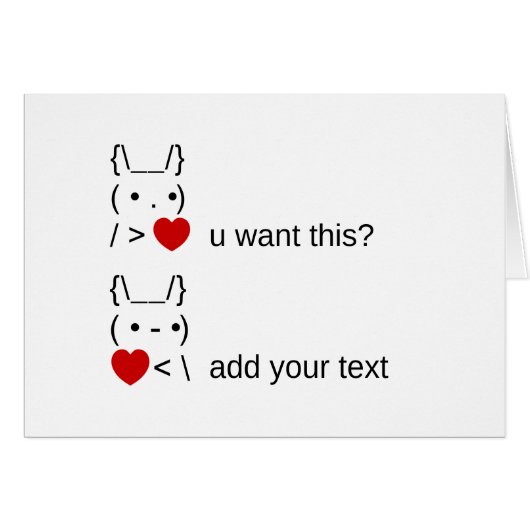 bunny u want this? / Customizable ASCII Text Art (Devant horizontal)