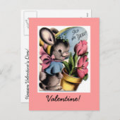  Bunny Valentijn Briefkaart (Voorkant / Achterkant)