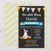 Bunny Verjaardag Jongen Easter Egg Verjaardag Kaart (Voorkant / Achterkant)