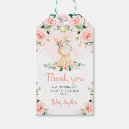 Bunny verjaardagscadeau Label Cadeaulabel (Voorkant)