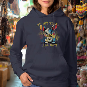 Bunny Vibes de hele dag! - Opgewekt konijnen hoodi Hoodie