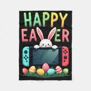 Bunny Video Gaming Gamer Easter Eggs Fleece Deken