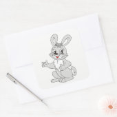 Bunny Vierkante Sticker (Envelop)