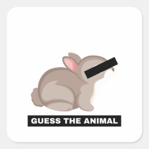 Bunny Vierkante Sticker