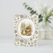 Bunny vintage. Carte postale de Pâques (Debout devant)