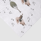 Bunny Violinist Tissue Paper Tissuepapier (Detail)