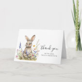Bunny vouw Dank je Kaart (Voorkant)