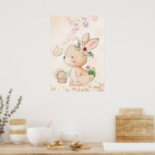 Bunny Wall art - Butterfly Love Printable Poster (Cuisine)